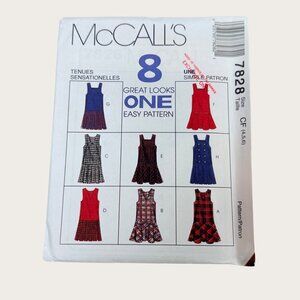 Vintage McCalls Sewing Pattern 7828 Girls Jumper Size 4-6 Uncut